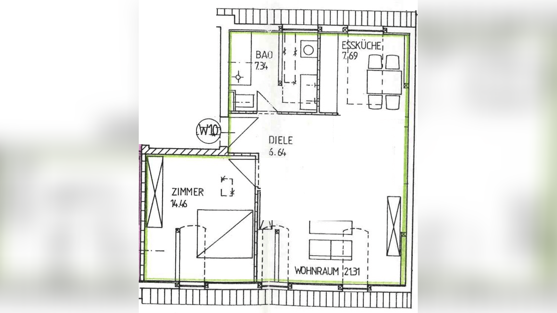 EF – 2ZKB DG mit EBK zu vermieten – 99089 Erfurt – Vorschaubild 3