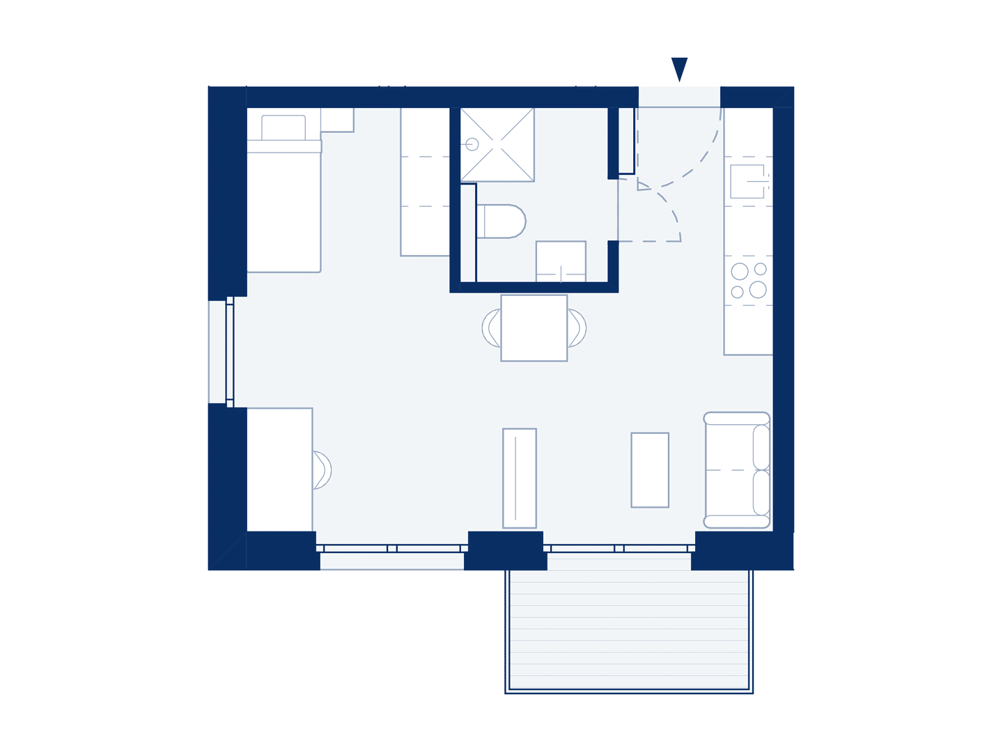 1-Zimmer-Apartment im 2.OG mit Balkon zur Hausdorffstraße (B15) – 53129 Bonn – Vorschaubild 5