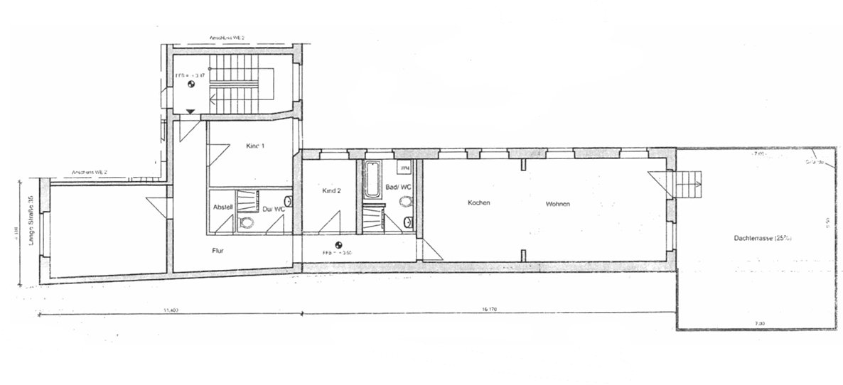 Über 130 qm direkt in der Grimmaer Altstadt: 4-Zimmer-Wohnung mit sehr großer Dachterrasse und 2 Stellplätzen – 4668 Grimma – Vorschaubild 3