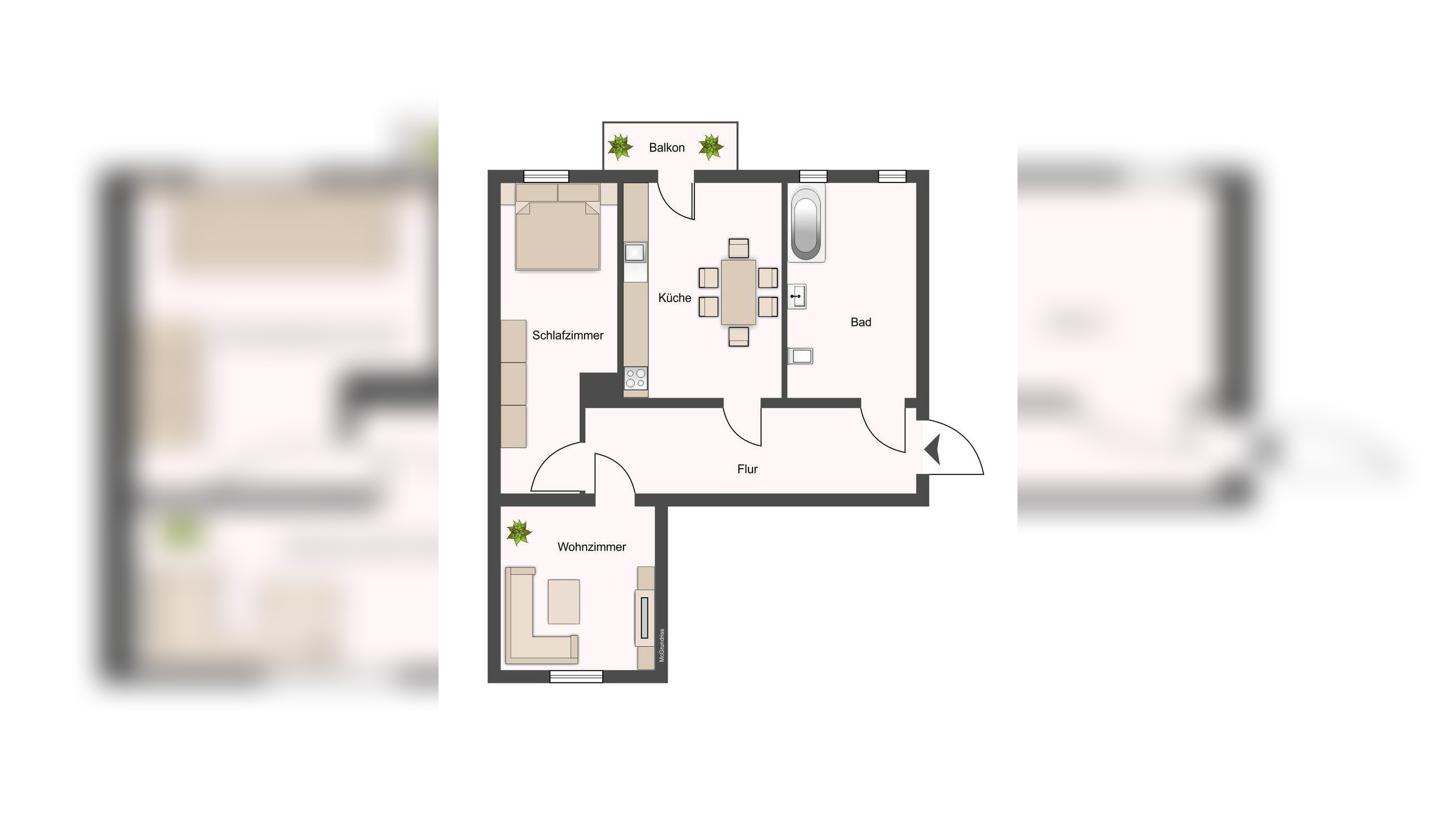 Ruhig gelegene 2 Zimmer Wohnung mit Balkon | EBK auf Wunsch – 9126 Chemnitz – Vorschaubild 9