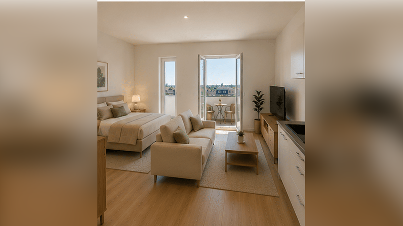 Möbliertes Apartment im ERSTBEZUG in gehobenem Ambiente & energetischer Holzbauweise – 1139 Dresden – Vorschaubild 3