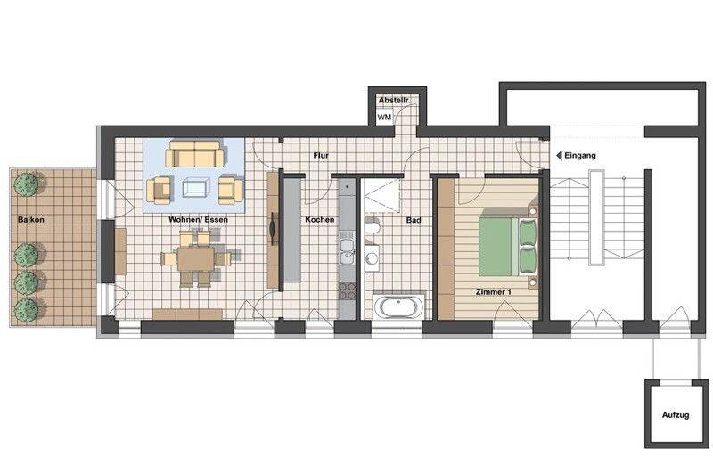 Die gefällt mir: individuelle 2-Zimmer-Wohnung – 56077 Koblenz – Vorschaubild 3