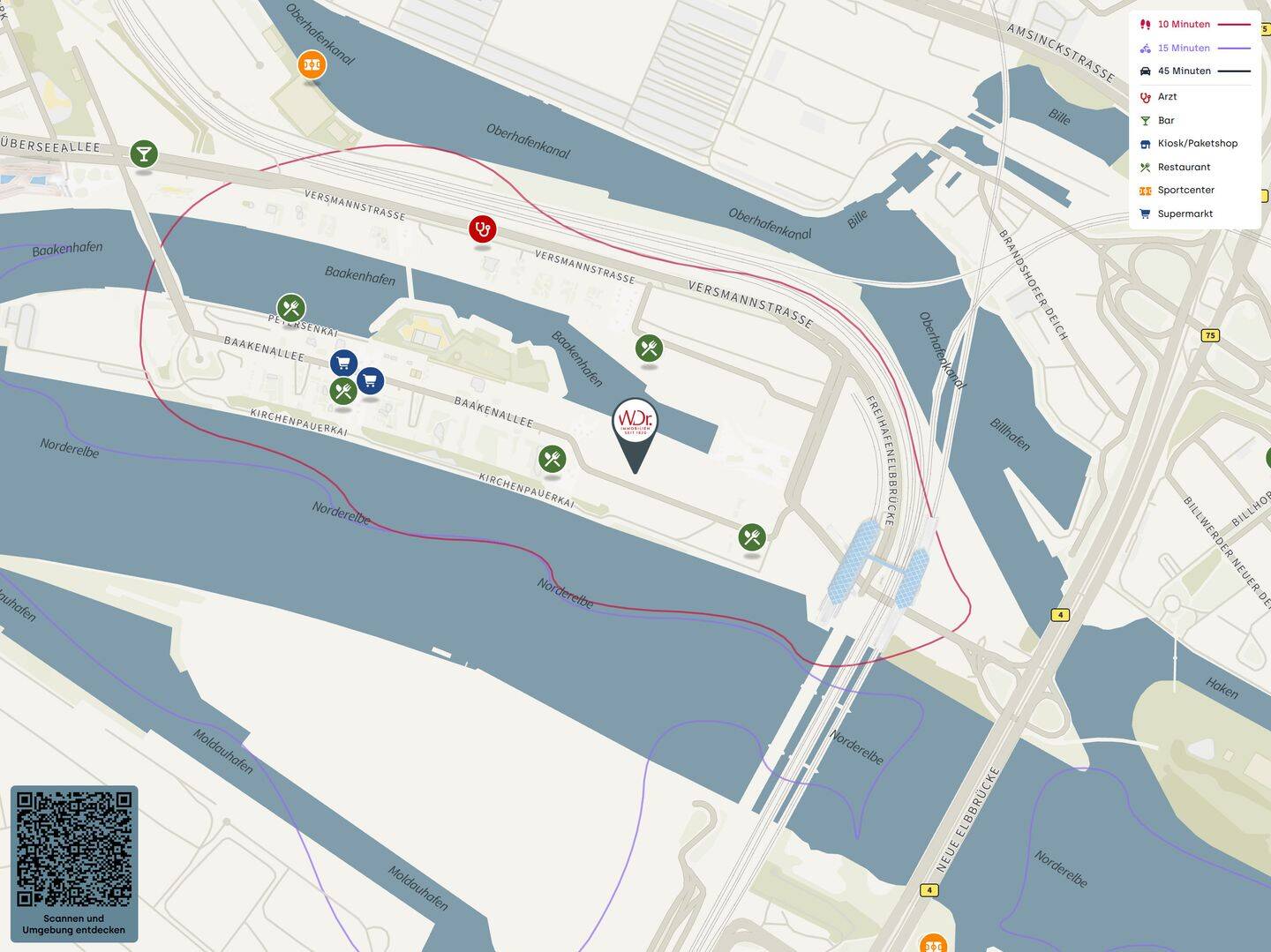Hochwertig möblierte 2-Zimmerwohnung mit Blick auf den Baakenhafen – Wentzel Dr. – 20457 Hamburg – Vorschaubild 3