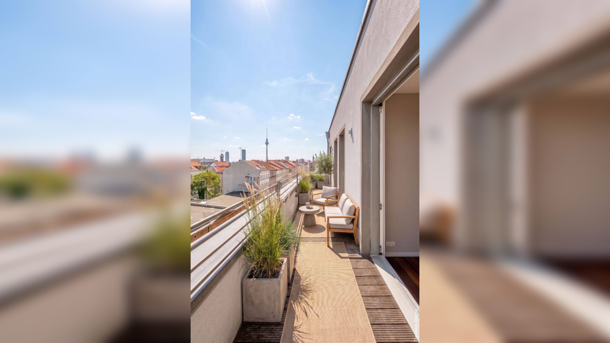 Wohnen über den Dächern: Penthouse-Charme mit Kaminfeuer, zwei Terrassen & Fernsehturmblick – 10115 Berlin – Vorschaubild 3