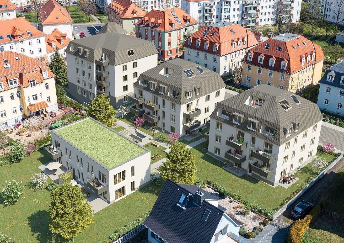 SPARSAM im Verbrauch durch Niedrigenergiehaus – ERSTBEZUG mit schicker EBK, Bad mit Wanne & Dusche, sowie Gäste WC – 1139 Dresden – Vorschaubild 3