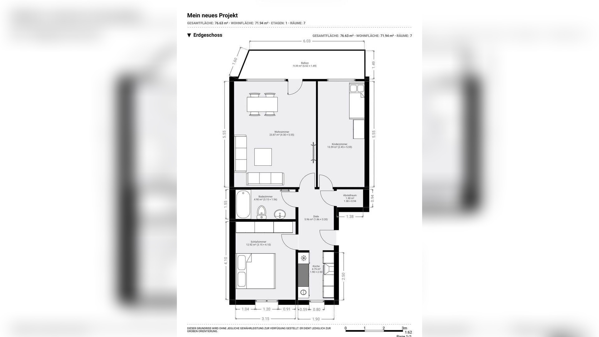 3-Zimmer-Wohnung mit großem Balkon – Provisionsfrei – 22117 Hamburg – Vorschaubild 9