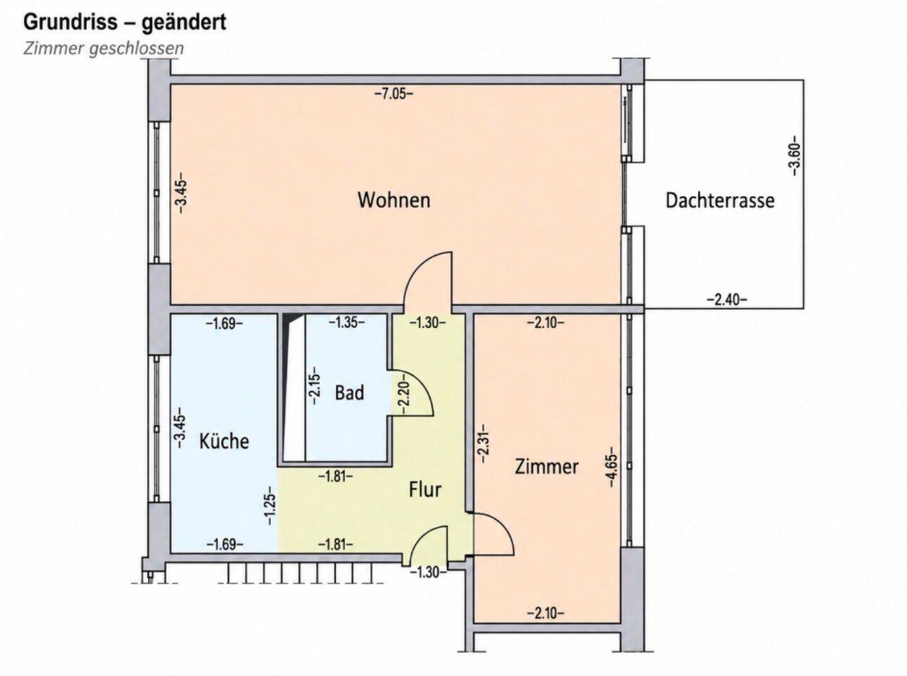 Zwei Zimmerwohnung mit Dachterrasse und Einbauküche – 18107 Rostock – Vorschaubild 8